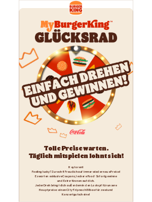 Burger King (Germany) - Das Glücksrad wartet auf dich 🎁🤭