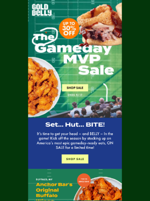 Goldbelly - Gameday SALE! Anchor Bar + Snow’s BBQ + Joe’s KC BBQ! 🏈