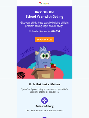 Tynker - Kick Off the School Year! Back to School Savings Happening Now 🚀
