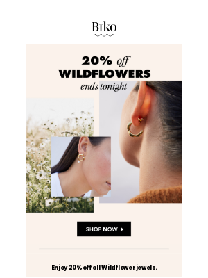 BIKO - 20% off ends tonight