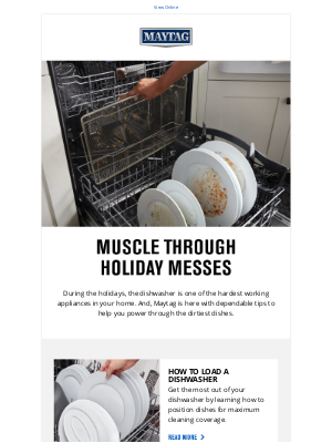 Maytag - Juanita, check out tips inside your December newsletter