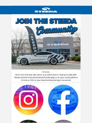 Steeda Autosports - When's the next sale, event, product launch?