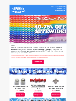 Shipwreck Beads - Brighten Up Your Bead Stash:: 40-75% OFF Sitewide!