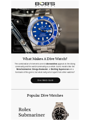 Bob's Watches - Diving Deep On Dive Watches