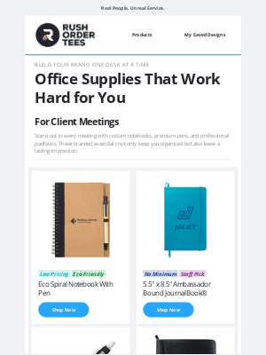 RushOrderTees - Make Your Brand Stick with Custom Office Supplies