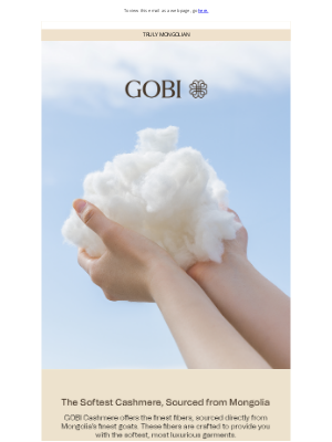 Gobi Cashmere - Softness Beyond Compare