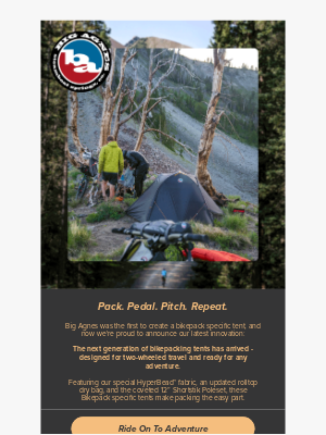 Big Agnes - 🚵‍♀️New and Improved BIKEpacking tents🚵‍♂️