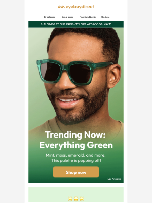 EyeBuyDirect - Trending Now: Frog Green 🐸✨ Glasses