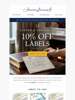 💌 10% off Labels is here