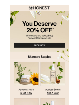 The Honest Company - You DESERVE 20% Off 💛