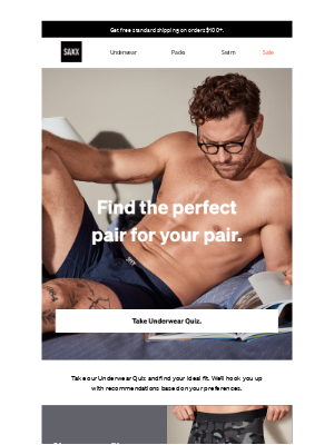 SAXX Underwear - The comfiest quiz you'll take all day