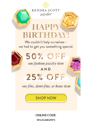 Happy Birthday! Here’s 50% Off 🎉