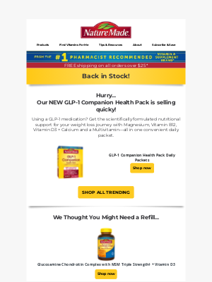 Nature Made - 😍 The Wait Is Over! GLP-1 Companion Health Packs Are Back in Stock