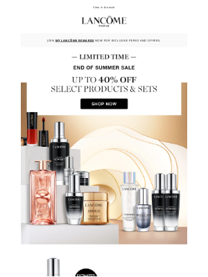 Lancome (Canada) - For A Limited Time: End Of Summer Sale