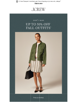 J.Crew Factory - Must-shop: up to 50% off fall outfits