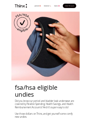 THINX - 😮 Our undies are FSA/HSA eligible!