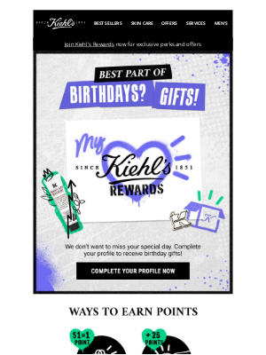 Kiehl's USA - The Best Part of Birthdays is Gifts!