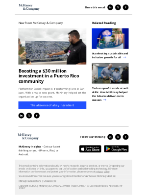 McKinsey & Company - Boosting a $30 million investment in a Puerto Rico community