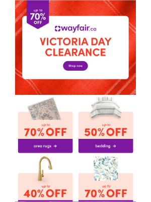Wayfair (Canada) - 🔴 CLEARANCE 🍁 UP TO 70% OFF 🔴