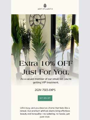 artiplanto - VIP Access: An Extra 10% Off Just for You 🎉