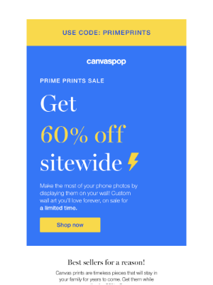 CanvasPop - ⚡Prime Deals are here! 60% off for a LIMITED TIME .⚡
