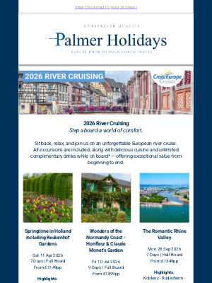 Glenton Holidays - Relax and Unwind on a 2026 River Cruise