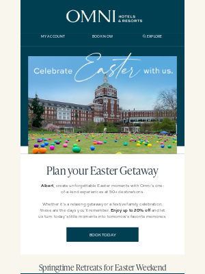 Omni Hotels & Resorts - We've Got the Perfect Stay for Your Easter Getaway 🐇