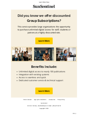 Sun-Sentinel - 💻📱 We Now Offer Discounted Group Subscriptions