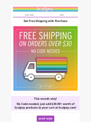 Sculpey - Free Shipping with $30 Purchase