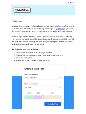 AWeber - Supercharge Your Emails with Split Testing! 🚀