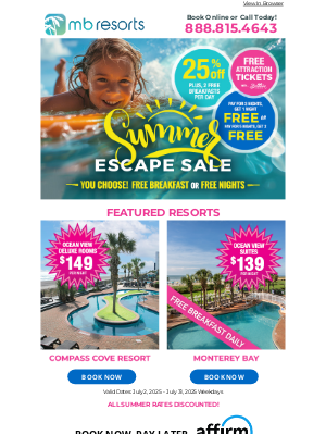 Brittain Resorts & Hotels - 😎 The Beach Is Just The Beginning: Ocean View Suites from $139 Per Night During Our Summer Escape Sale ☀️