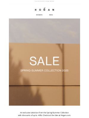 HOGAN - The Spring-Summer Sale is still on