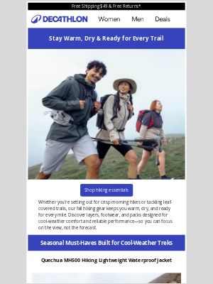 Decathlon - Your Fall Hiking Checklist Starts Here