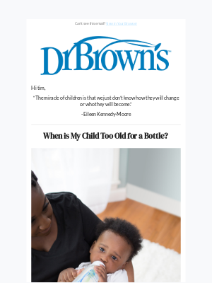 Dr Browns - Baby over their bottle? Next up…