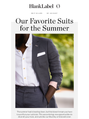 Blank Label - Check out our ‘Suits for the Summer’