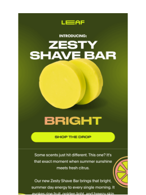Meet the Zesty Shave Bar!