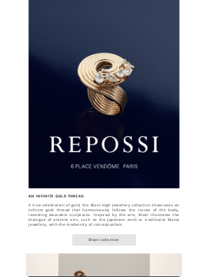 Repossi - Blast, a collection with an infinite gold thread