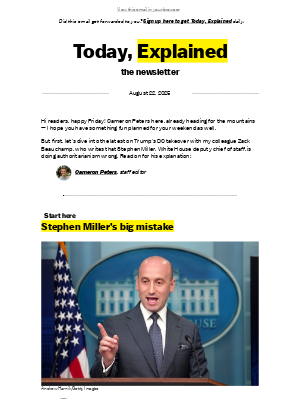 Vox - Stephen Miller’s big mistake