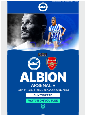 Brighton & Hove Albion FC (United Kingdom) - Albion v Arsenal 🏆