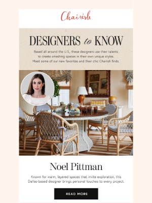 Chairish - 4 Designers to Know Now