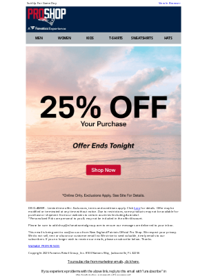 New England Patriots - Today Only! 25% Off Your Order >>