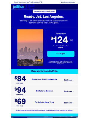 JetBlue Airways - We're routing for you, Buffalo.