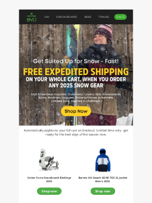 evo - Free Faster Shipping on 2025 Snow Gear ⛷️🔥