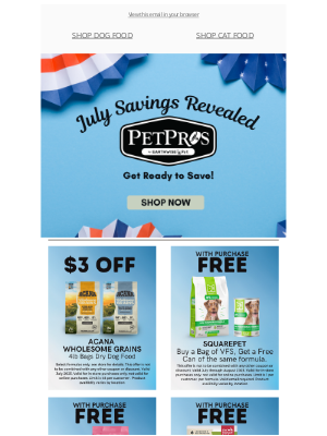 Pet Pros - July Savings: Special Early Look