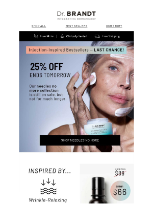 dr. brandt Skincare - Last Day! Save 25% on Needles No More