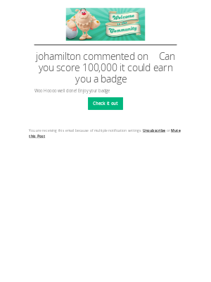 King - [King Community] johamilton commented on 💫 Can you score 100,000 it could earn you a badge 💫