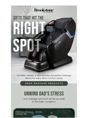 Brookstone - Your One-Stop Massage Spot for Father’s Day