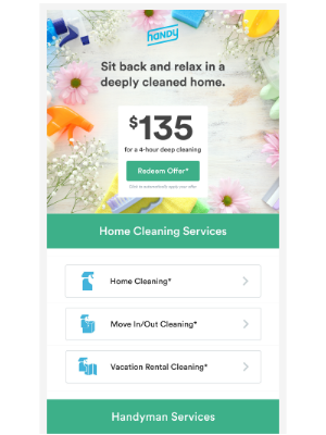 Handy - Get Your Summer Clean On: $135 Deep Clean!