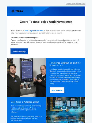 Zebra Technologies - Zebra Monthly: April 2025