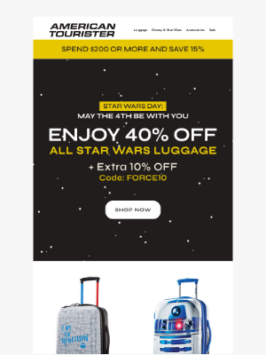 May the 4th Be With Your New Luggage